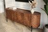 TV Stand Adlon 160cm Mango Wood Brown 3D Effect