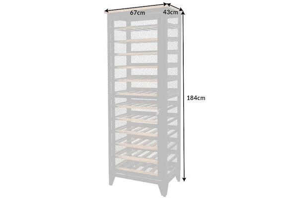 Wine Cabinet Connoisseur 184cm Pine Wood Natural