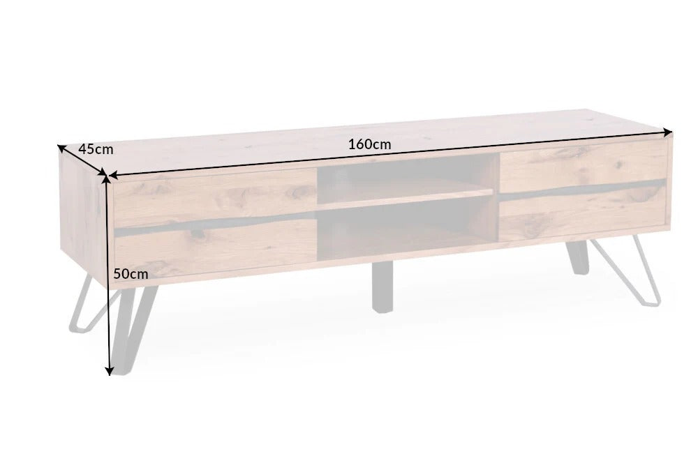 TV Stand Elysium 160cm Wild Oak Wood Natural