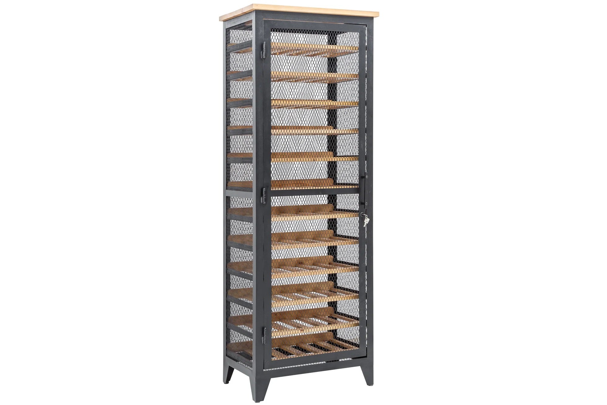 Wine Cabinet Connoisseur 184cm Pine Wood Natural