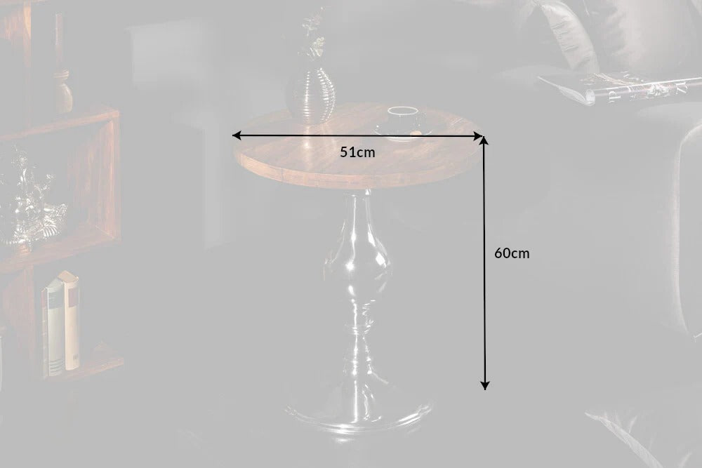 Round Side Table Extravagancia 60cm Mango Wood Natural