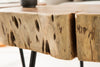 Coffee Table Goa 60cm Acacia Wood Natural Metal Legs