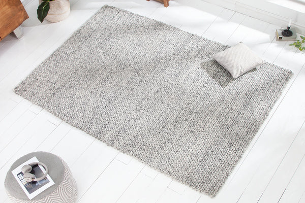 Hand-woven Rug Malibu 240x160cm Wool Grey