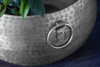 Set Of 2 Flower Pots Orient 29cm/37cm Metal Silver