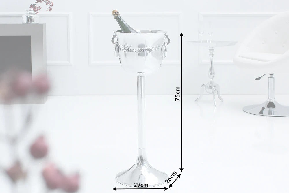 Champagne Cooler 75cm Metal Chrome