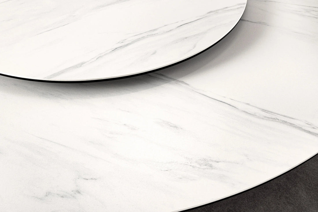 Round Dining Table Orbit 150cm Ceramic White