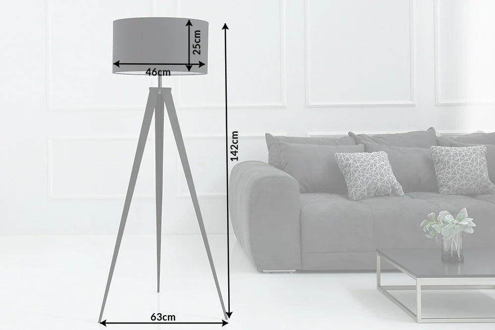 Floor Lamp Tripod 142cm Black