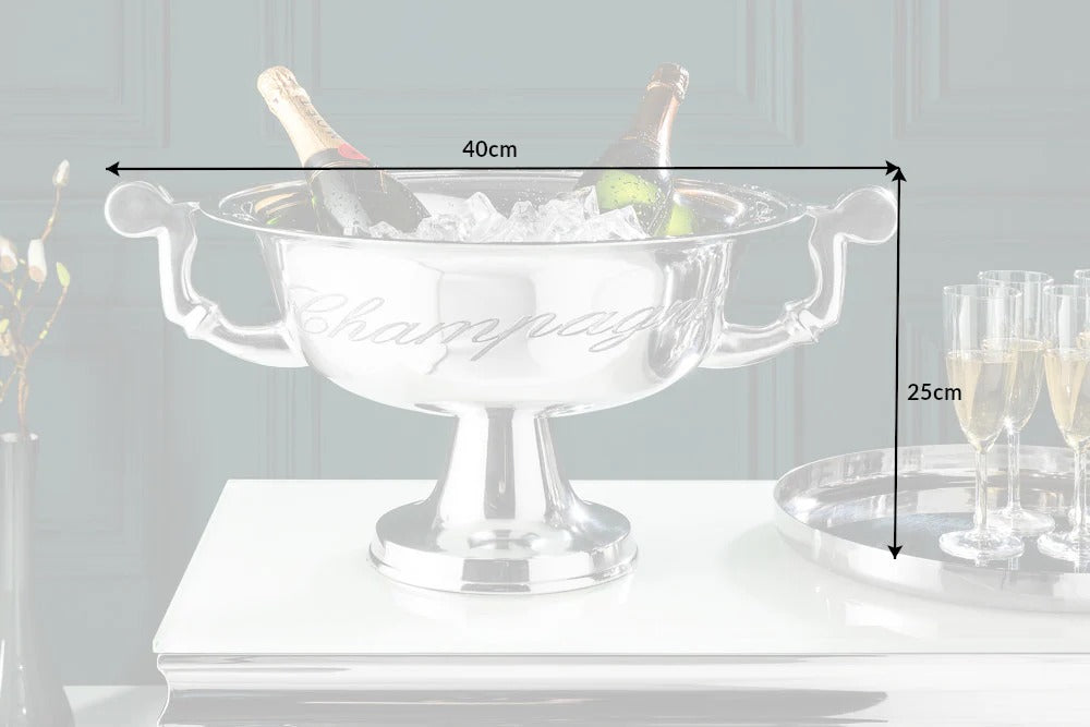 Champagne Cooler 40cm Metal Chrome