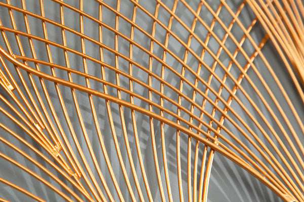 Wall Decoration Ginkgo 90cm Metal Gold