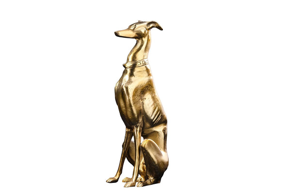 Sculpture Greyhound 69cm Metal Gold