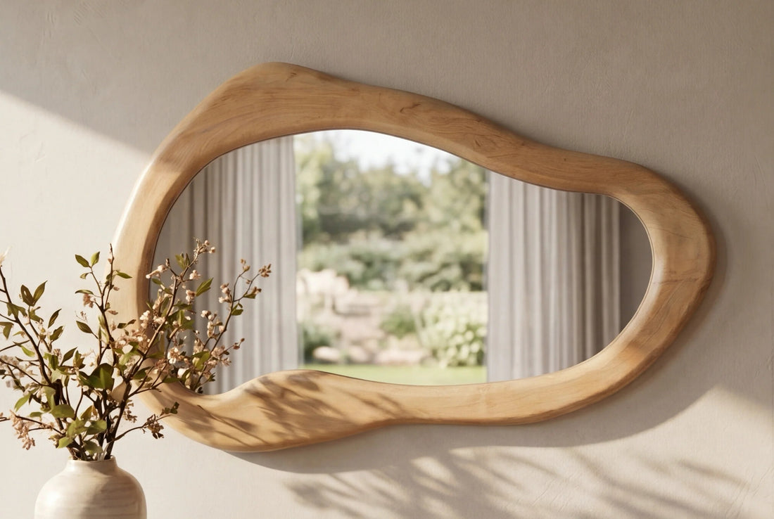 Mirror Organic 130cm Mango Wood Natural