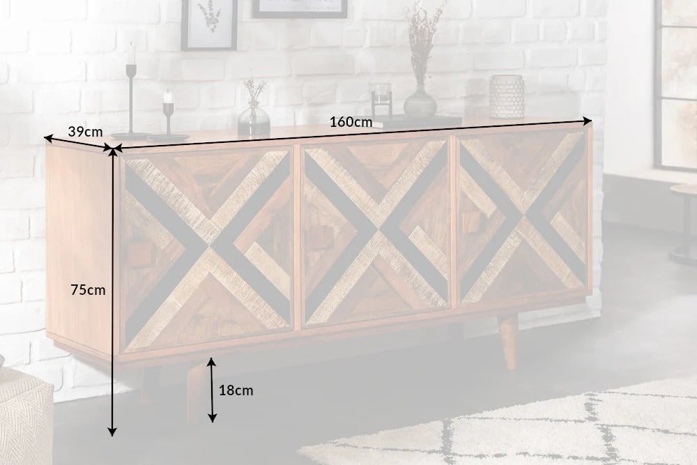 Sideboard Malaga 160cm Mango Wood Natural