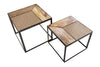 Nesting Coffee Table Vienna Square Set of 2 Mango Wood Natural
