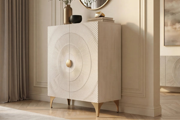 Cabinet Golden Eye 120cm Mango Wood White