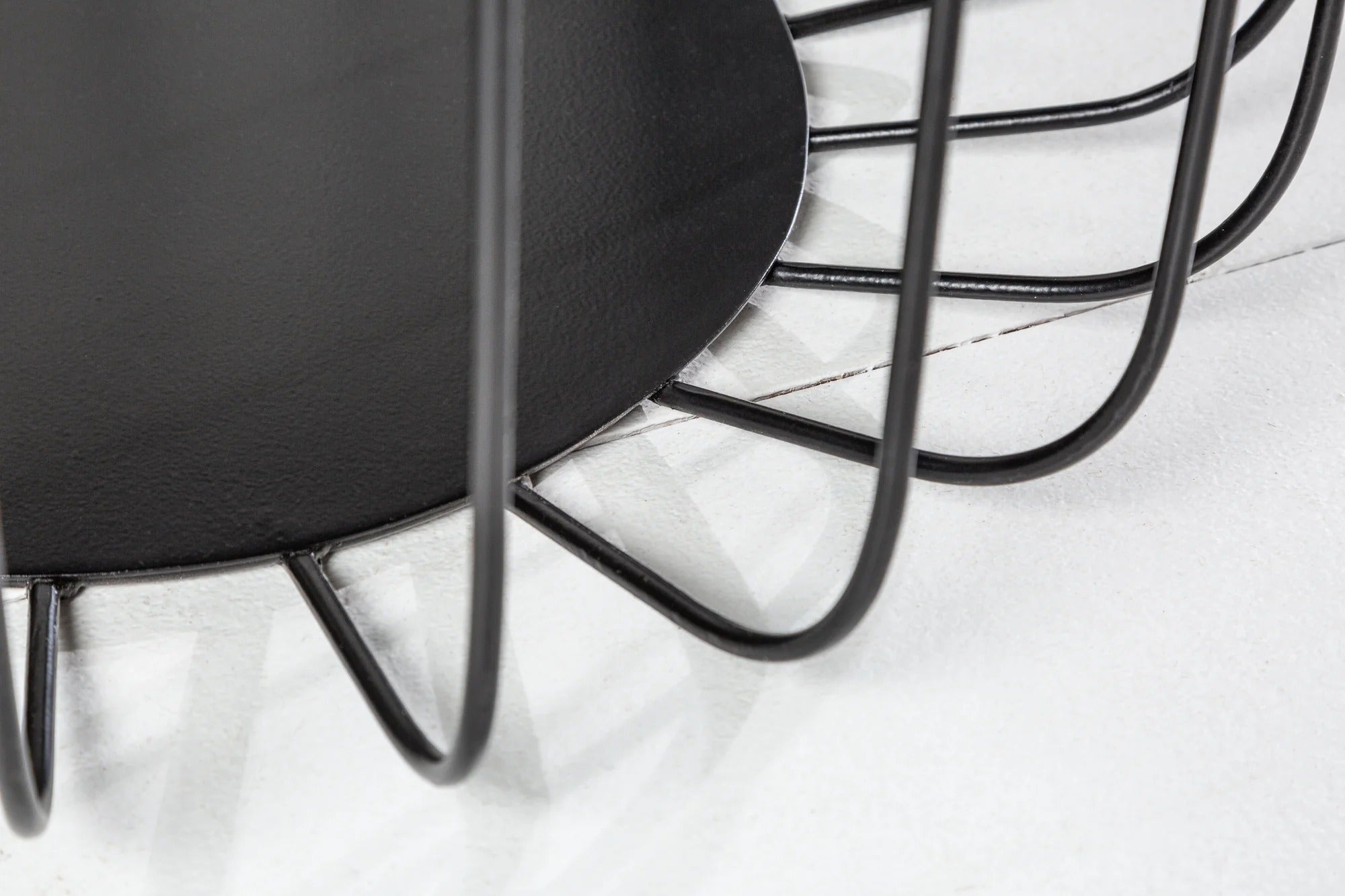 Round Side Table Fortress Loft 40cm Mango Wood Grey