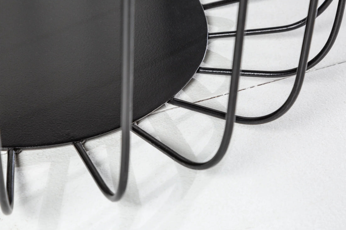 Round Side Table Fortress Loft 40cm Mango Wood Grey