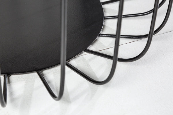 Round Side Table Fortress Loft 40cm Mango Wood Grey