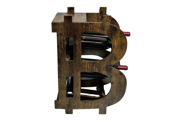 Wine Shelf Half Bitcoin 68cm Pine wood Natural