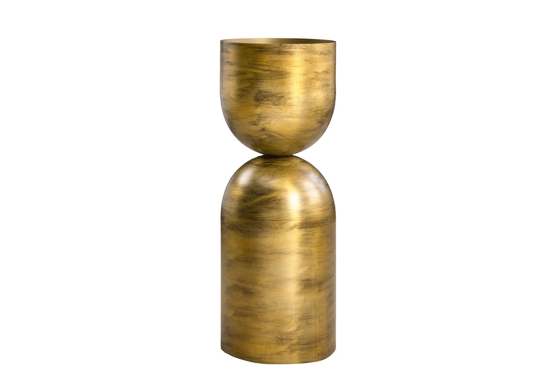 Decorative Vase Sandglass 56cm Metal Gold