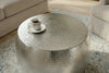 Round Coffee Table Orient 60cm Metal Silver