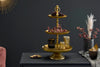 Three Tier Cake Stand Orient 50cm Hammered Metal Gold