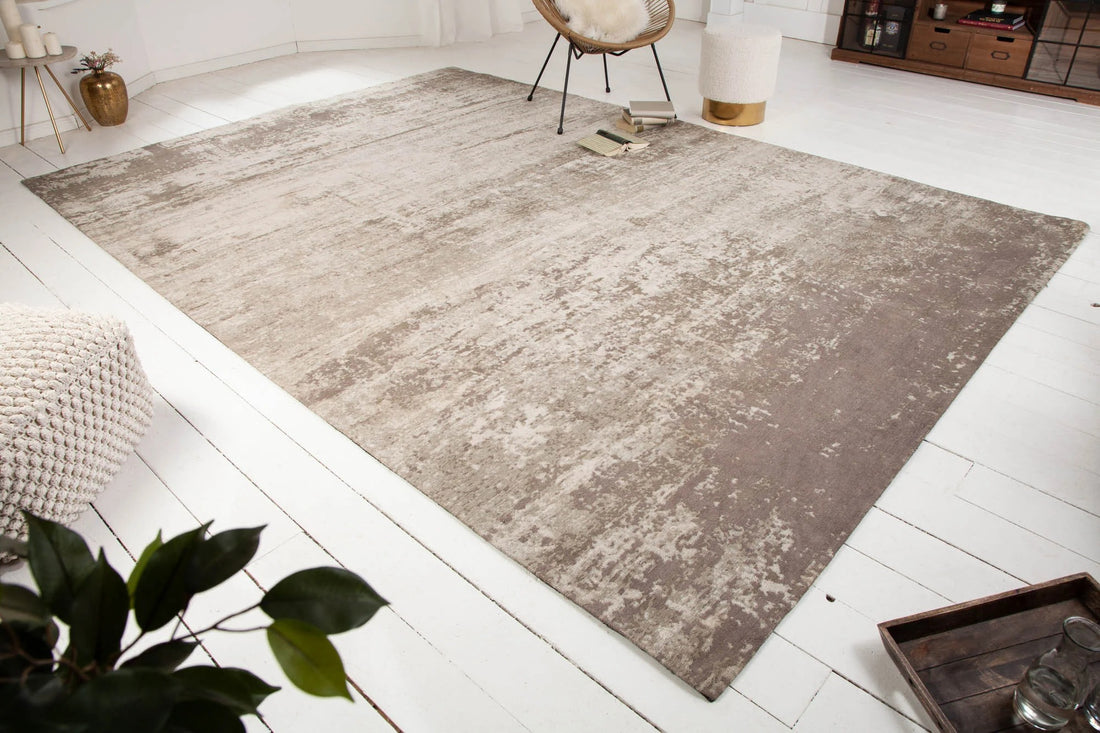 Rug Modern Art 350x240cm Cotton Beige & Grey