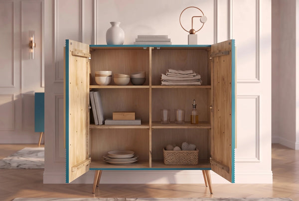 Cabinet Aurum 120cm Mango Wood Turquoise