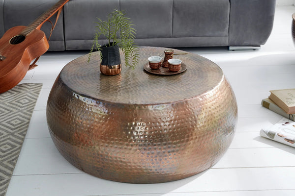 Round Coffee Table Orient 80cm Flamed Copper