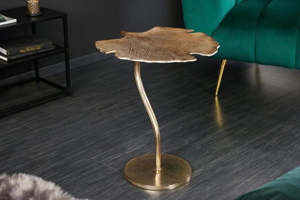 Side Table Ginkgo 55cm Metal Gold