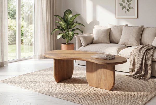 Coffee Table Organic 120cm Mango Wood Natural