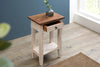 Side Table La Fleur 51cm Mahogany Wood White