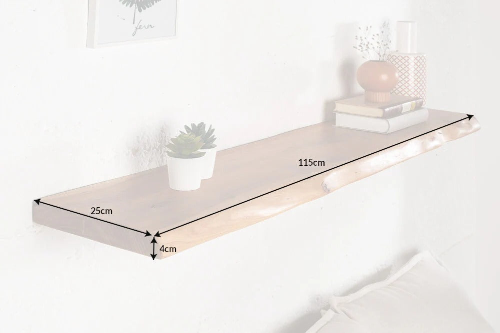 Wall Shelf Monolith 115cm Acacia Wood Honey