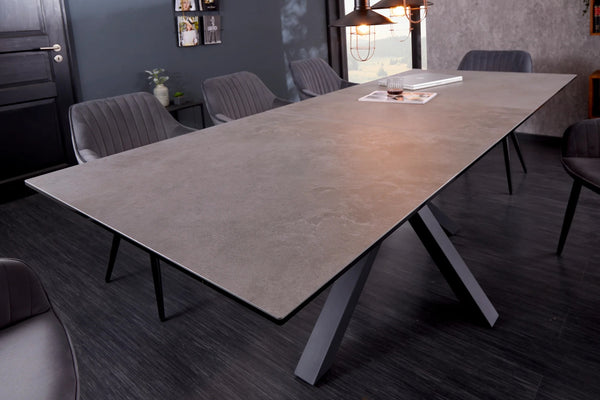 Dining Table Nebula 180-225cm Ceramic Concrete Look