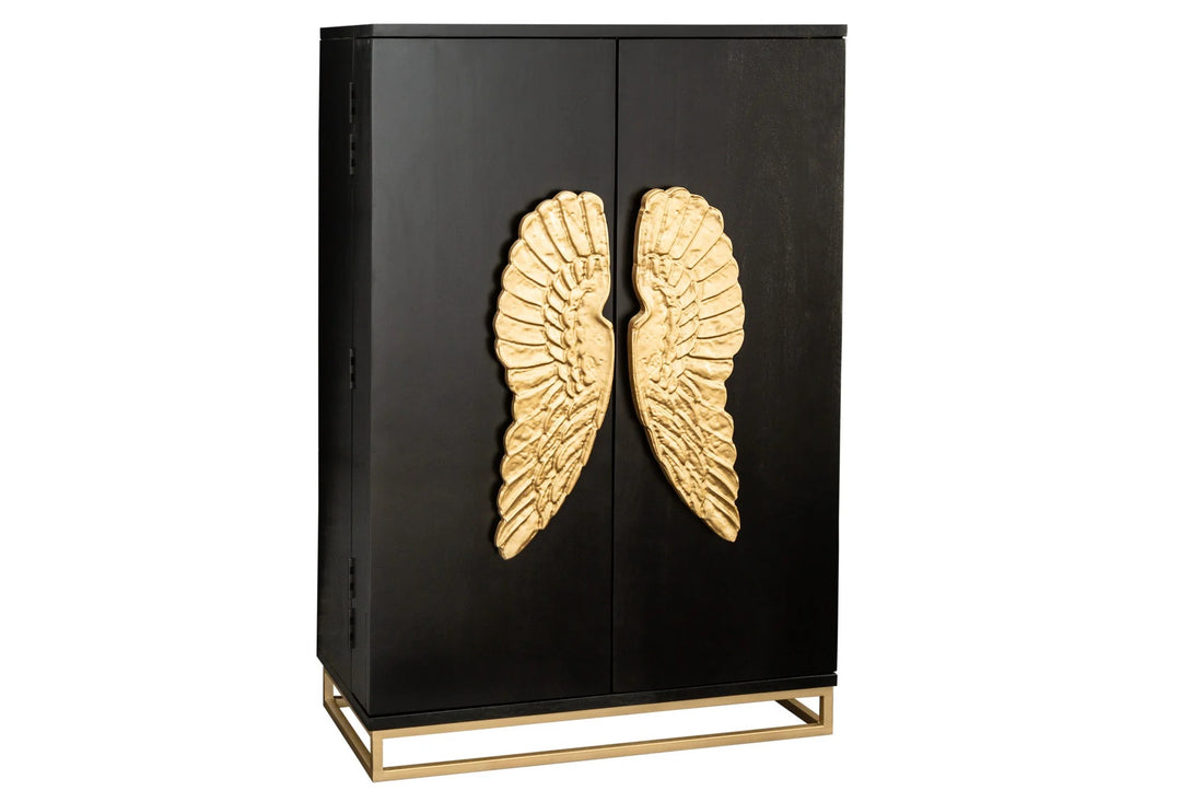 Bar Cabinet Angel 95cm Mango Wood Black