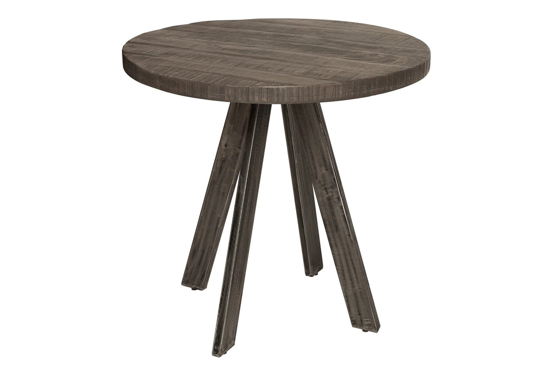 Round Dining Table Blacksmith 80cm Mango Wood Grey