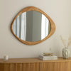 Wall Mirror Organic 89cm Oak Look