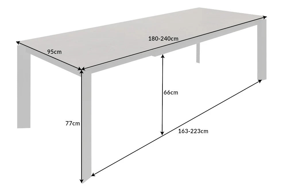 Dining Table Explorer 180-240cm Ceramic Anthracite