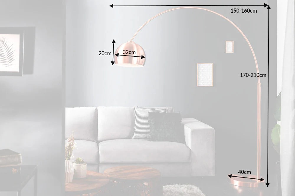 Floor Lamp Big Bow 170-210cm Copper