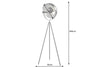 Studio Floor Lamp 146cm Metal Black Silver