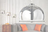 Hanging Lamp Chrome Ball 32cm Metal Silver