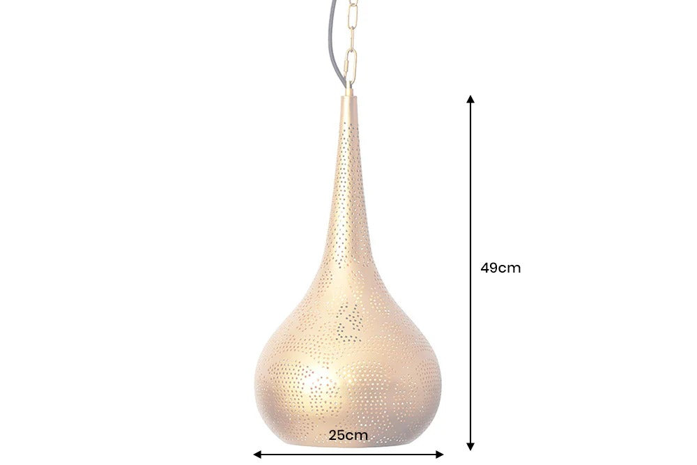 Hanging Lamp Orient Living 49cm Metal Gold