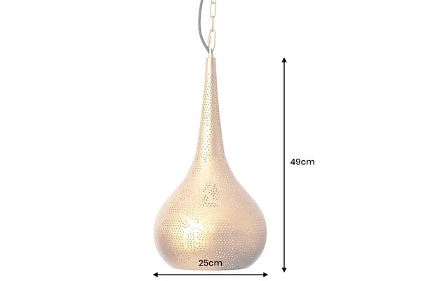 Hanging Lamp Orient Living 49cm Metal Gold