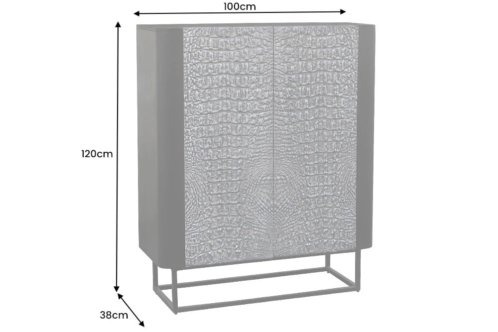 Cabinet Croco 120cm Mango Wood Brown