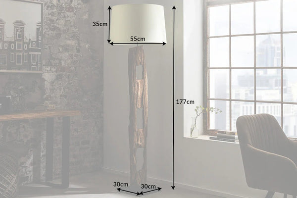 Floor Lamp Barracuda 177cm Ironwood White