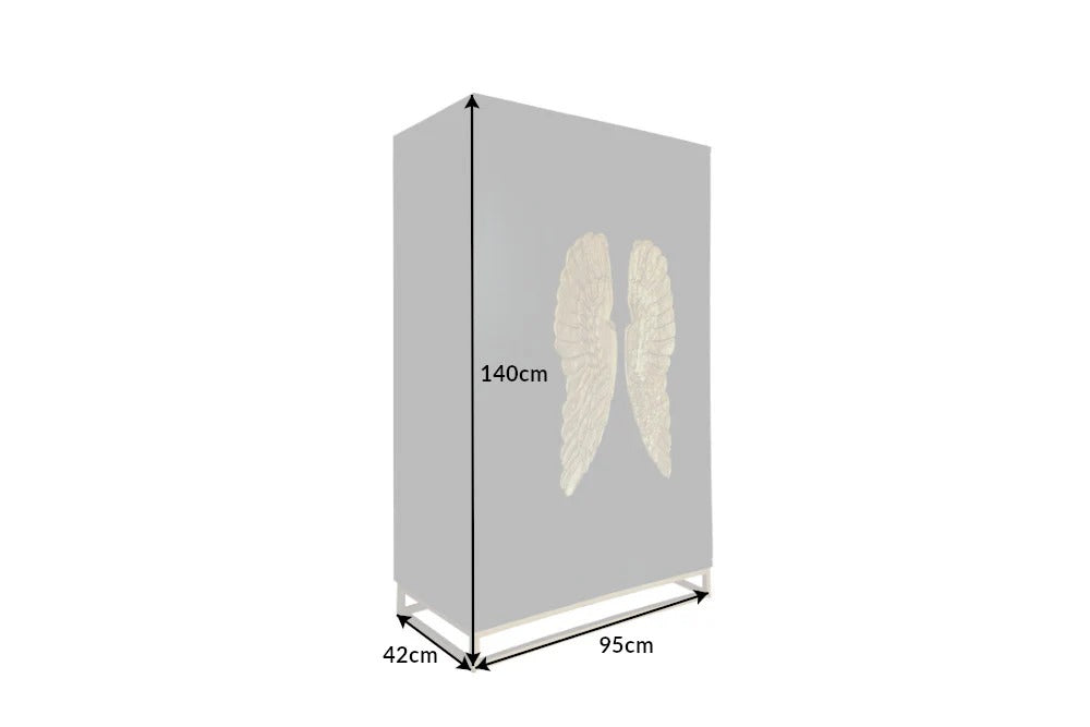 Bar Cabinet Angel 95cm Mango Wood Black