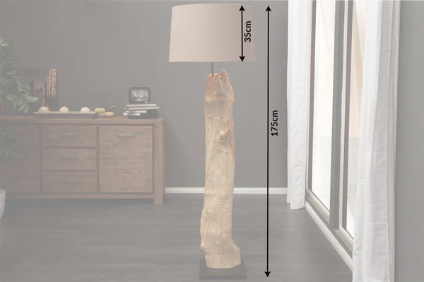 Floor Lamp Rousilique 177cm Beige Driftwood