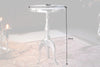 Round Side Table Jardin 55cm Metal Chrome