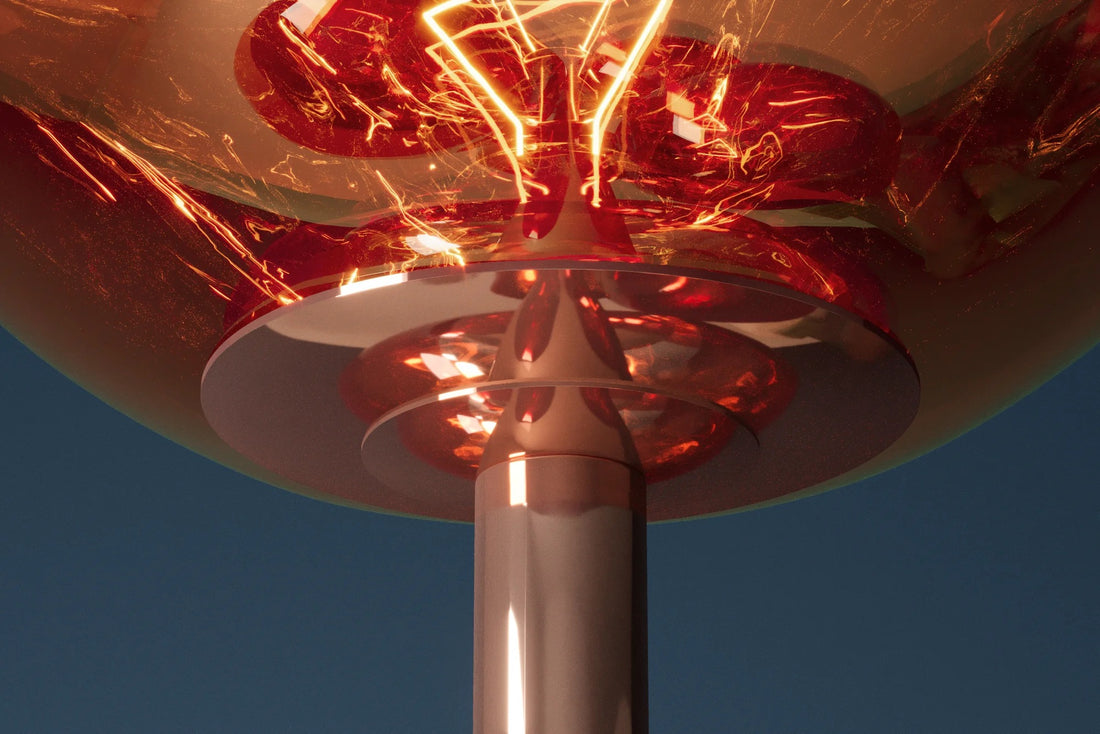 Floor Lamp Liquid Diamond 168cm Glass Copper