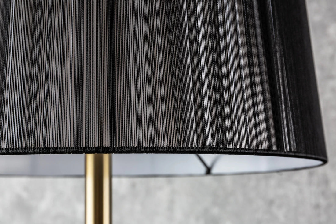 Floor Lamp Lucie 160cm Metal Gold Shade Black