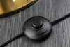 Floor Lamp Lucie 160cm Metal Gold Shade Black